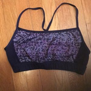 Purple sports bra light support